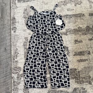 Women’s Black and White Geometric Jumpsuit~ BRAND NEW